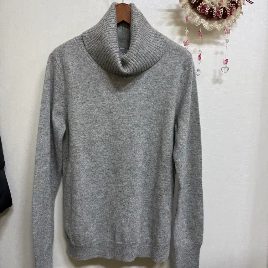 [BUNJANG] Uniqlo 100% Cashmere Turtleneck Knit M (New) / 일본판 유니클로 캐시미어100%목폴라니트/새상품
