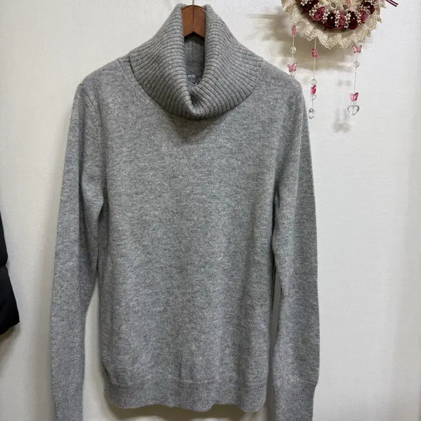 [BUNJANG] Uniqlo 100% Cashmere Turtleneck Knit M (New) / 일본판 유니클로 캐시미어100%목폴라니트/새상품