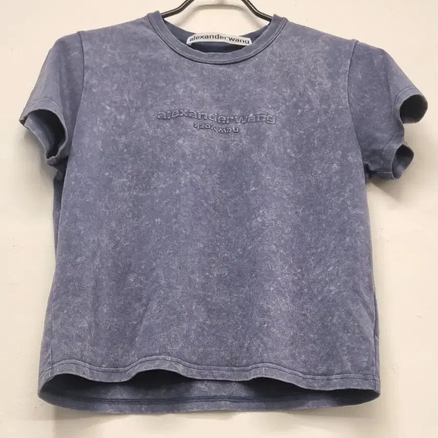 [BUNJANG] Alexander Wang Cropped Logo T-Shirt / 55)알렉산더왕 크롭 반팔 티셔츠