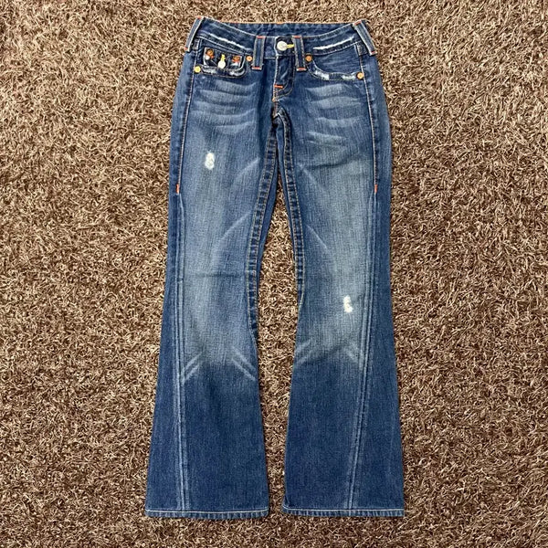 [BUNJANG] True Religion Joey Jeans Vintage Wash Bootcut Denim Pants / 24 트루릴리전 부츠컷 조이 워싱 데님 팬츠