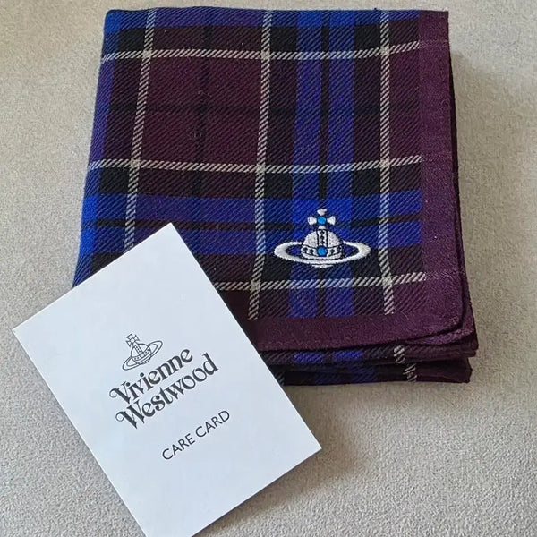 [BUNJANG] Vivienne Westwood Check Handkerchief / 비비안웨스트우드 체크 손수건(무료배송)
