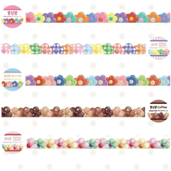 [BUNJANG] Dongshik Garden 20mm Washi Tape Set (5 Types) / [5종set]동식물원 20mm 마테