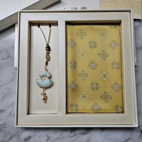 [BUNJANG] Chinese Brocade Silk Scarf Gift Set / 중국 금상첨화 비유산 실크 선물세트 새상품