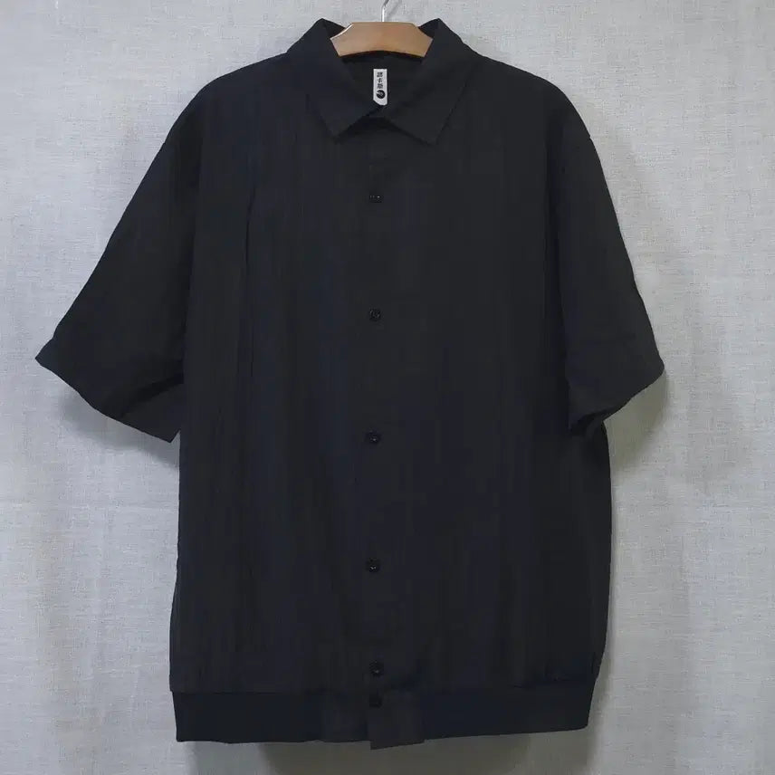 [BUNJANG] Men's Summer Lightweight See-Through Shirt Jacket (Sizes 105-110) / 새상품) 남성 여름 시스루 자켓형 셔츠 105 110 블랙 초경량 반팔 남방 블루종