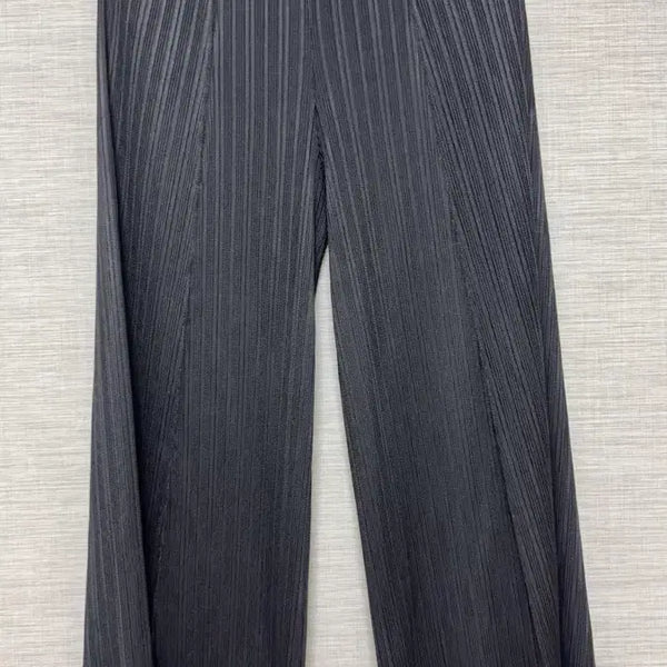 [BUNJANG] Pleated Black Wide Pants / 플리츠선 블랙 와이드 팬츠