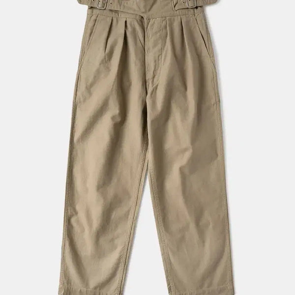 [BUNJANG] Bronson Non Stock 1945 British Army Gurkha Twotuck Khaki Drill Pants / 브론슨 논스탁 1945 영국군 구르카 투턱 카키 드릴 팬츠 베이지