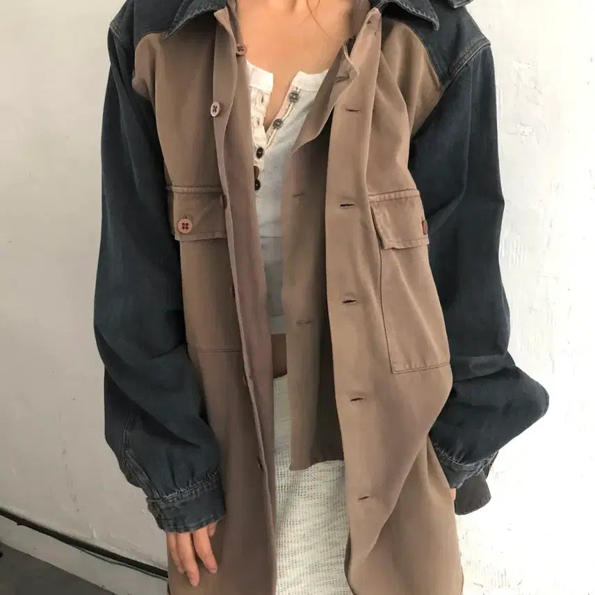 [BUNJANG] Armani Jeans Denim Hooded Shirt Jacket / Armani Jeans 아르마니 진스 데님 후드 셔츠 자켓