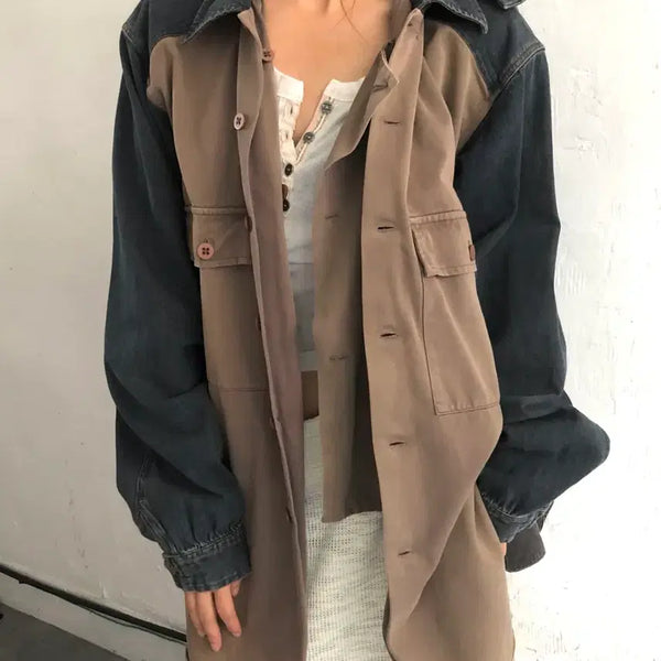 [BUNJANG] Armani Jeans Denim Hooded Shirt Jacket / Armani Jeans 아르마니 진스 데님 후드 셔츠 자켓