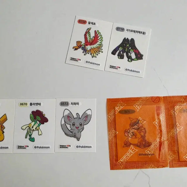 [BUNJANG] Pokemon Stickers Bundle Set / 포켓몬 띠부씰 일괄 (피카츄,지가르데, 칠색조등)
