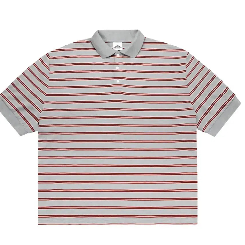 [BUNJANG] MJD Oversized Striped Polo Shirt / L) MJD 오버사이즈 스트라이프 폴로