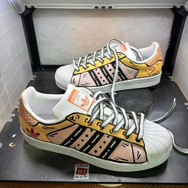 [BUNJANG] Adidas Superstar Custom 2D Style Hand-Painted Shoes / 아디다스 슈퍼스타 커스텀 주문 제작 받습니다
