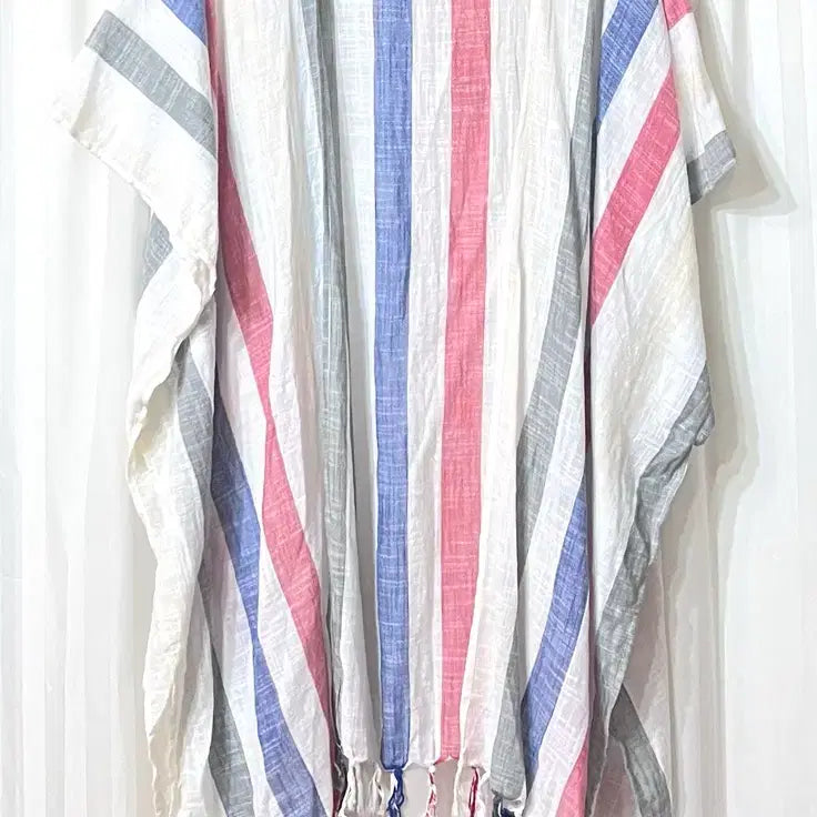 [BUNJANG] Aerie Striped Cotton Poncho Cardigan One Size / (새상품) Aerie 스트라이프 면 판초 가디건 프리사이즈