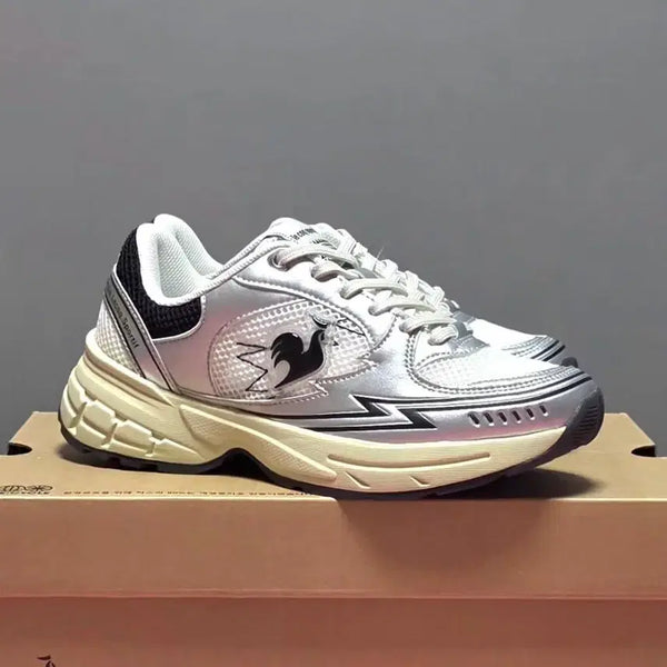 [BUNJANG] Le Coq Sportif Classic Running Shoes White/Silver 245 / 특가ㅡ르꼬끄 클래식 운동화 245 [새상품]