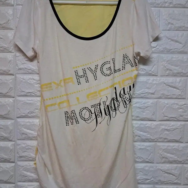 [BUNJANG] EXR Women's Yellow Short-Sleeve T-Shirt Size 95 / EXR 여성 95사이즈 옐로우 반팔티