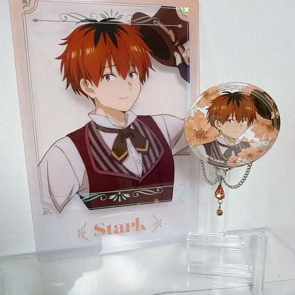 [BUNJANG] Frieren: Beyond Journey's End Stark Badge + Clear Art Set / 장송의 프리렌 슈타르크 쿠지 뱃지+클리어 그림 세트 판매