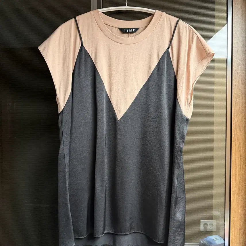 [BUNJANG] TIME (TIME) Beige Pink Blend Blouse / 한섬 TIME 타임 블라우스