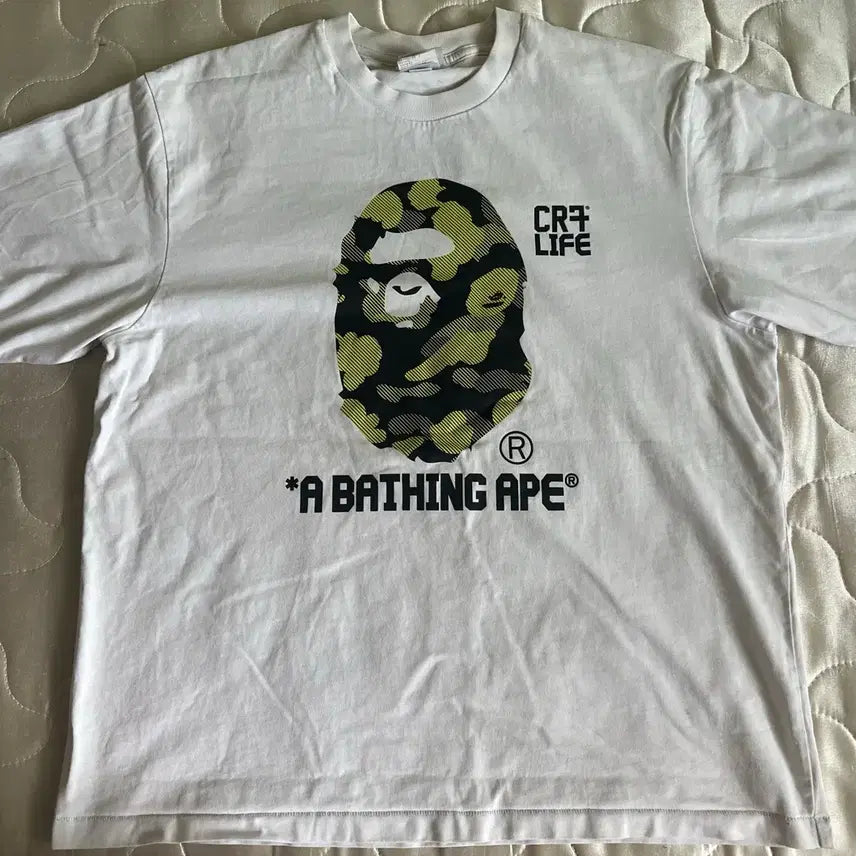 [BUNJANG] BAPE CR7 Life Short Sleeve T-Shirt Size L / 베이프 CR7 라이프(life) 반팔 L사이즈 팔아요 -택도 포함-