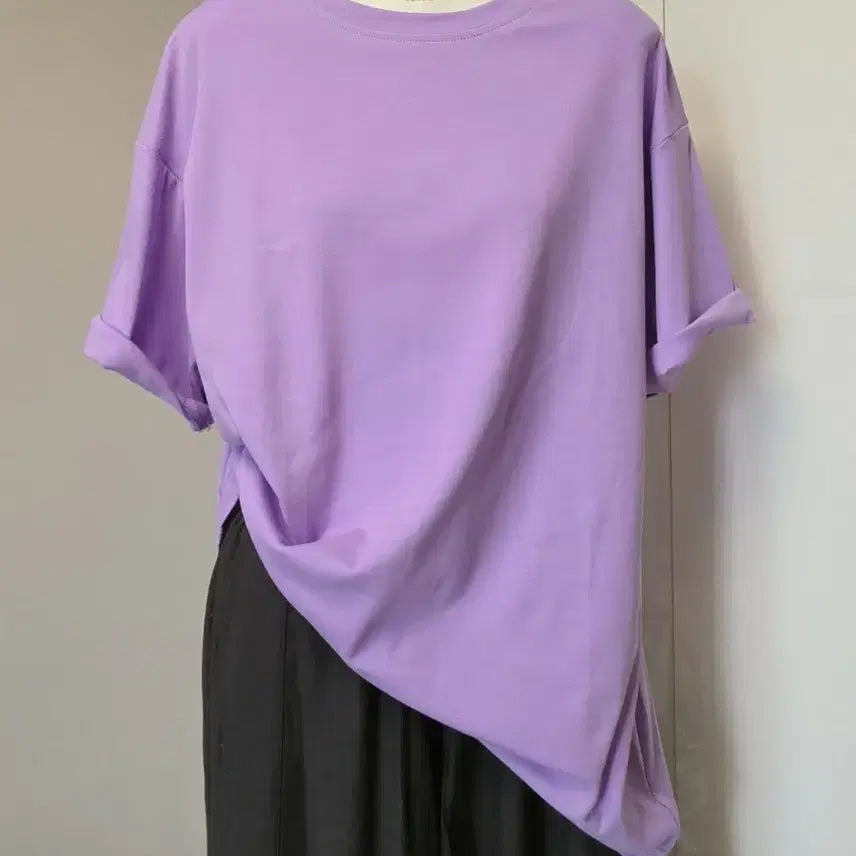 [BUNJANG] Purple Short Sleeve T-Shirt / 퍼플 반팔 티셔츠