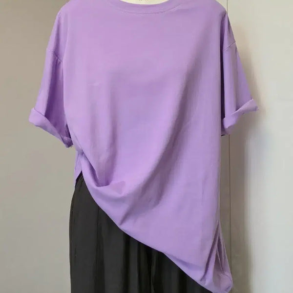 [BUNJANG] Purple Short Sleeve T-Shirt / 퍼플 반팔 티셔츠