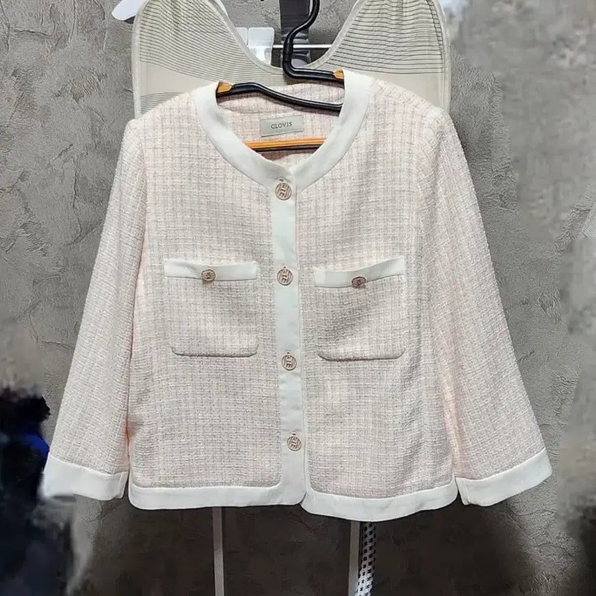 [BUNJANG] Clovis Tweed Jacket Pink / 클로비스 트위드 자켓 핑크