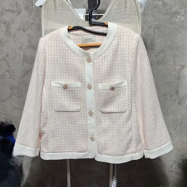 [BUNJANG] Clovis Tweed Jacket Pink / 클로비스 트위드 자켓 핑크