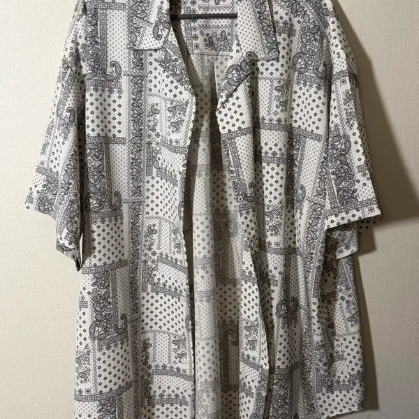 [BUNJANG] Paisley Short Sleeve Shirt Loose Fit / 페이즐리 반팔셔츠