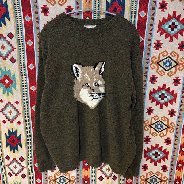 [BUNJANG] Maison Kitsuné Big Fox Head Pullover Wool Knit Size 52 / 메종키츠네 빅 폭스헤드 풀오버 울 니트 52