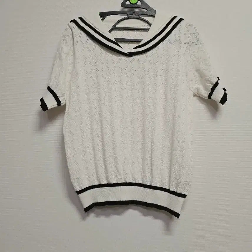 [BUNJANG] Kenneth Lady Sailor Collar Knit White / 케네스레이디 세일러 카라 니트 흰색