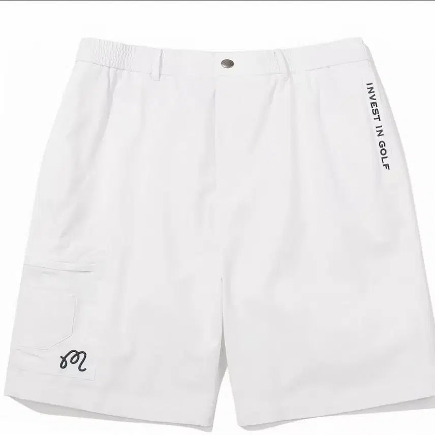 [BUNJANG] Malbon Golf Shorts White / 말본골프웨어 반바지 흰색