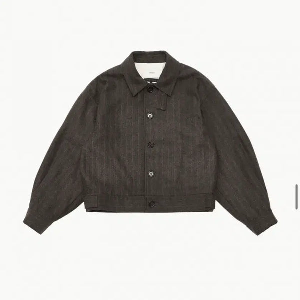 [BUNJANG] Amomento 23FW Padded Crop Wool Jacket Brown / 아모멘토 23fw 패디드 크롭 울 자켓