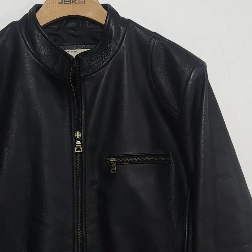 [BUNJANG] Levi's Black Leather Single Rider Jacket / 상남자 소가죽 리바이스 블랙 레더 싱글 라이더 재킷 Levis 가죽