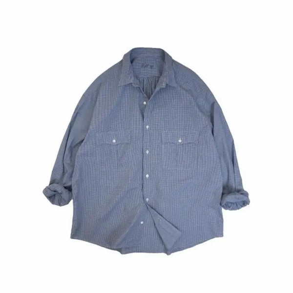 [BUNJANG] Porter Classic Roll Up New Gingham Check Shirt Blue / 포터 클래식 롤업 뉴 깅엄체크 셔츠 블루