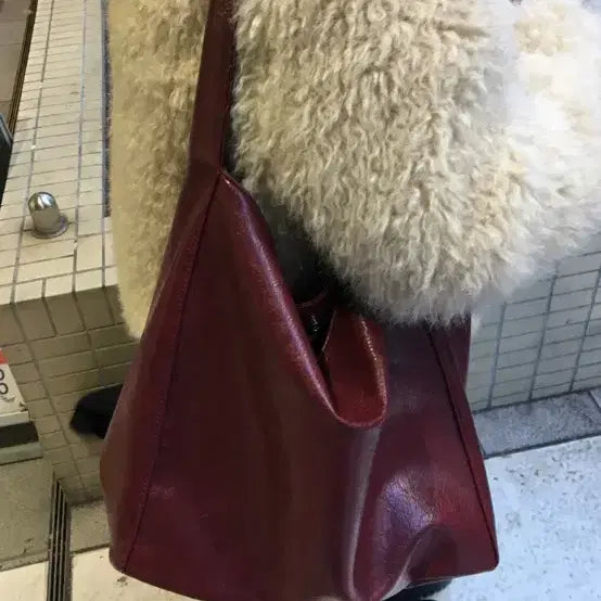 [BUNJANG] Our Cabinet Burgundy Big Bag / 아워캐비넷 버건디 빅백(새상품)