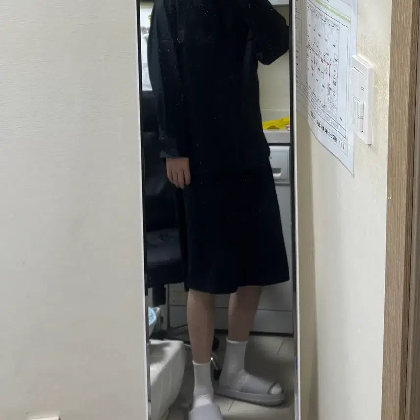 [BUNJANG] Uniqlo U Tuck Wide Short Pants Black L / [새상품]유니클로U 턱와이드쇼트팬츠 L