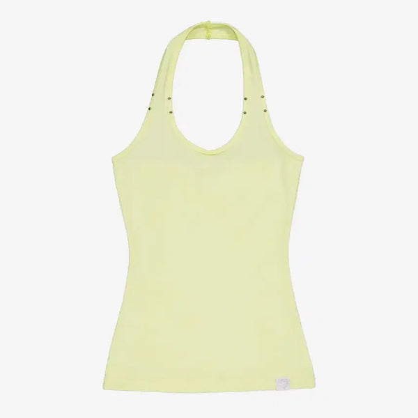 [BUNJANG] Setupexe Basic Halterneck Top Yellow / SETUPEXE 셋업이엑스이 베이직 홀터넥 탑 옐로우 새상품