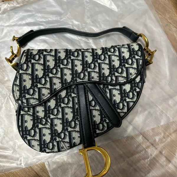 [BUNJANG] Dior Saddle Bag Oblique Pattern Canvas / 디올 새들백 오블리크 패턴