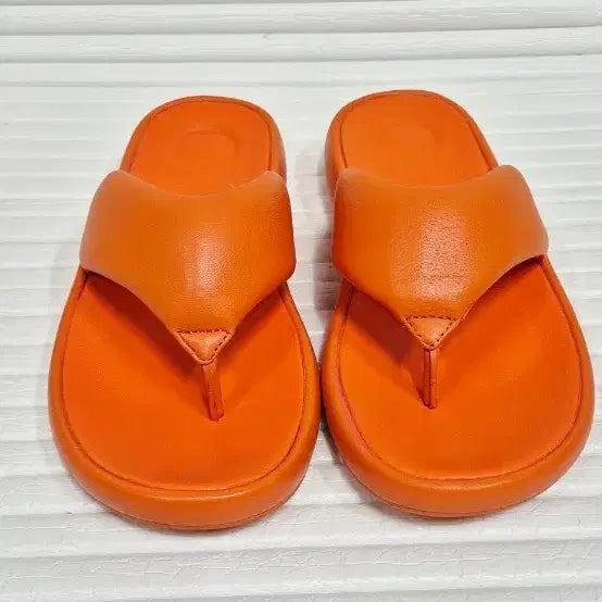 [BUNJANG] Fitflop Iqushion Deluxe Padded Leather Flip-Flops Orange 230 / 핏플랍 아이쿠션 디럭스 패딩레더 오렌지 쪼리 230사이즈