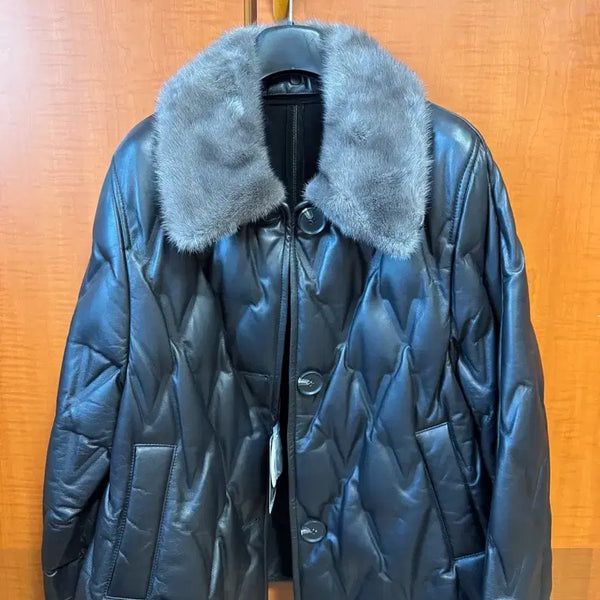 [BUNJANG] Vera Wang Quilting Lambskin Fur Jacket / 베라왕 퀄팅양가죽퍼자켓