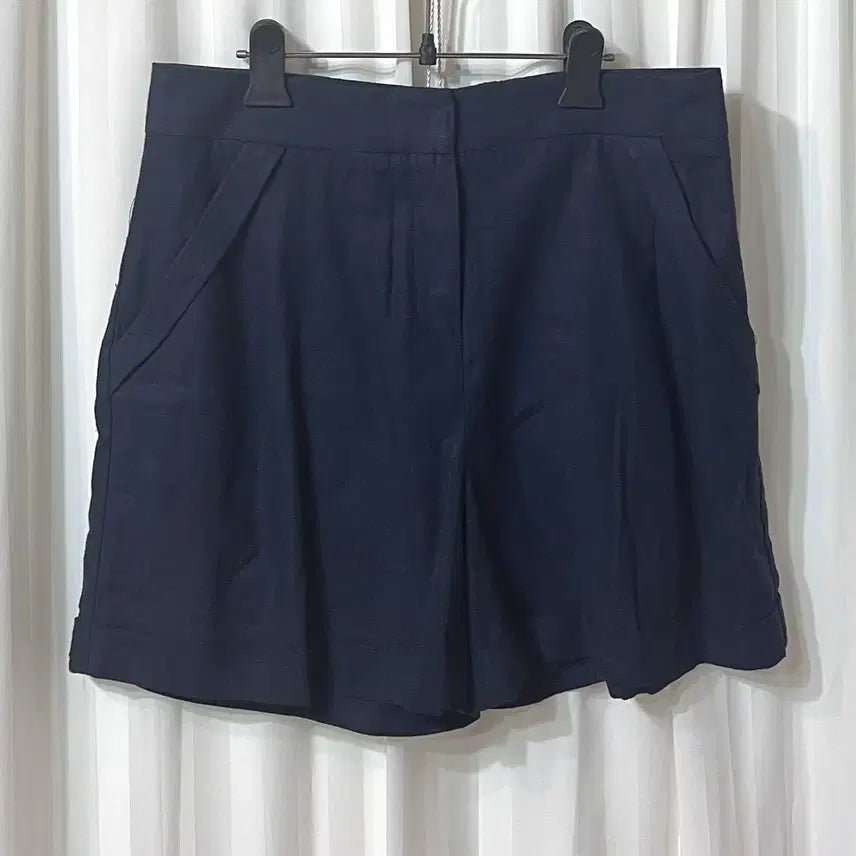 [BUNJANG] Black Linen Blend Shorts Size 77 (Recommended 66-77) / 블랙 린넨 혼방 반바지 66-77 상태좋음