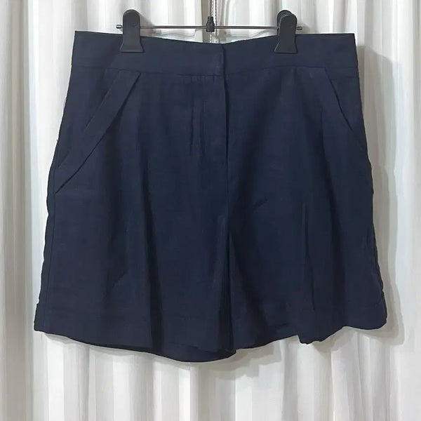 [BUNJANG] Black Linen Blend Shorts Size 77 (Recommended 66-77) / 블랙 린넨 혼방 반바지 66-77 상태좋음