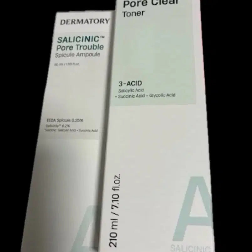 [BUNJANG] Dermafirm Salicylic Pore Clear Toner 210ml + Spicule Ampoule 50ml Set / 더마토리 살리시닉 포어 클리어 토너 210ml + 스피큘 앰플 50ml 새상품