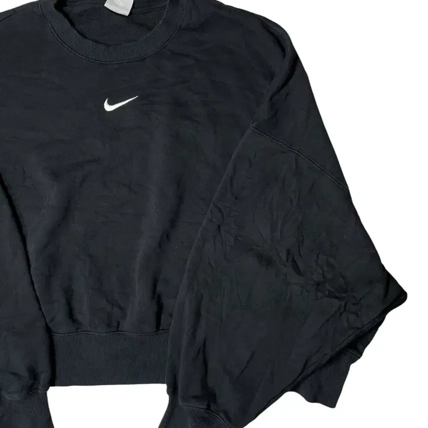 [BUNJANG] Nike Swoosh Mid Logo Oversized Cropped Sweatshirt XL / 나이키 스우시 미드로고 오버핏 크롭 맨투맨