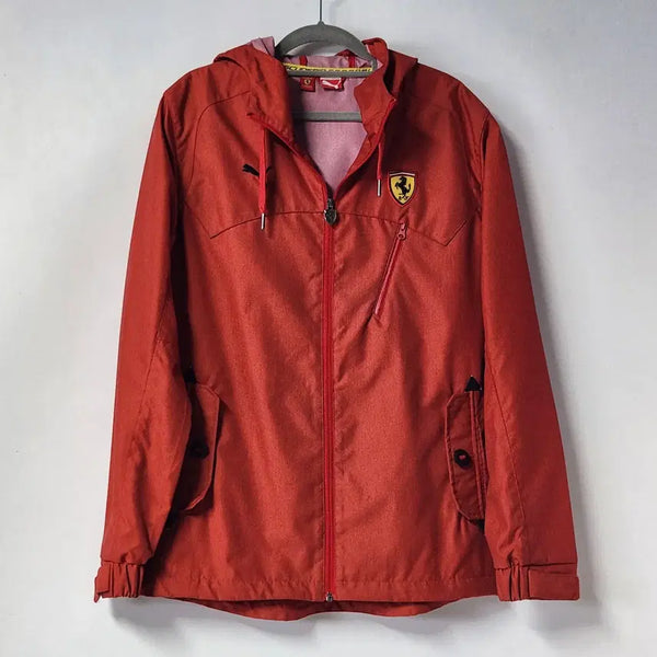 [BUNJANG] Puma x Scuderia Ferrari Hooded Zip-Up Windbreaker Red L / 푸마 X 페라리 스쿠데리아 후드 집업 바람막이 레드 L