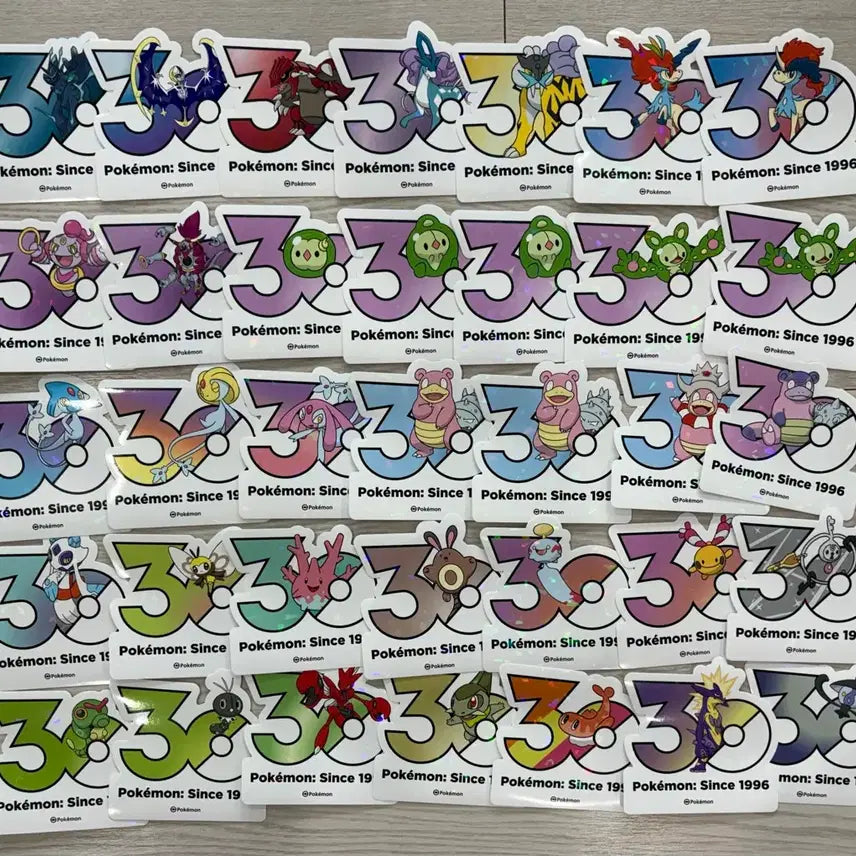 [BUNJANG] Pokemon 30th Anniversary Stickers Keldeo Yanma Lampent Klefki / 포켓몬 포켓몬스터 30주년 스티커 케르디오 야도란 꼬리선 램프라 클레피