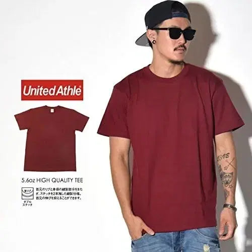 [BUNJANG] United Athle Plain Burgundy T-Shirt (Sealed) / 반팔 무지티 / 일본 유나이티드 애슬 / 버건디 미개봉 새상품