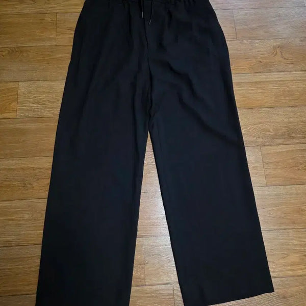 [BUNJANG] Solid Homme Black Semi Wide Slacks / 솔리드옴므 블랙 슬랙스