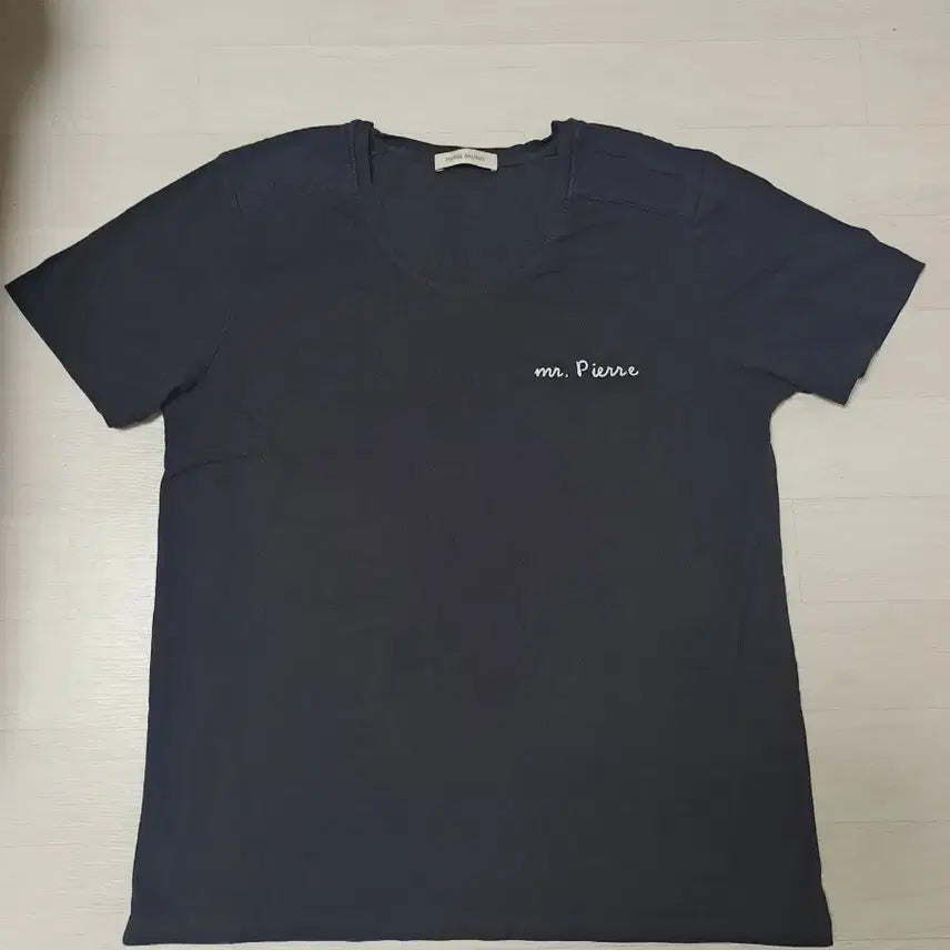 [BUNJANG] Balmain Pierre Embroidered Short Sleeve T-Shirt Navy (Size 48) / 발망 피에르 자수 반팔 48