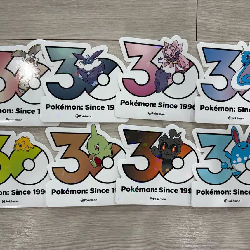 [BUNJANG] Pokemon 30th Anniversary Stickers Diancie Marshadow Azumarill Dragonair Pancham / 포켓몬 포켓몬스터 30주년 스티커 디안시 마샤도 마릴리 신뇽 파쪼옥