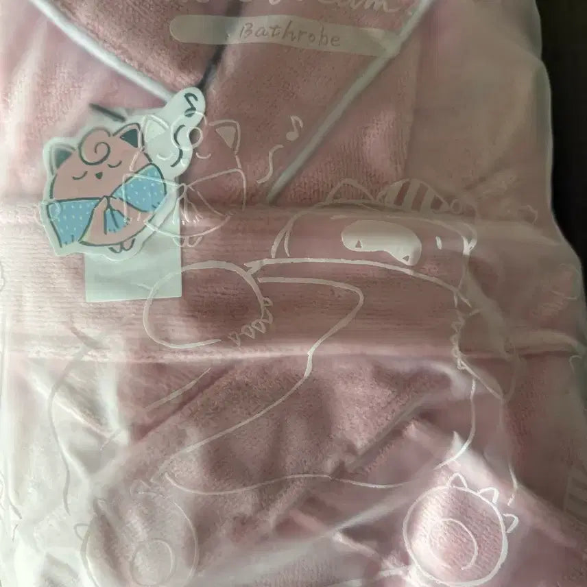 [BUNJANG] Pokemon Purity Pink Bathrobe / 포켓몬스터 핑크색 목욕 가운 푸린 배스로브 가운