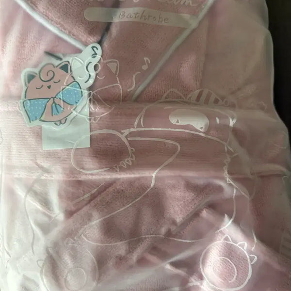 [BUNJANG] Pokemon Purity Pink Bathrobe / 포켓몬스터 핑크색 목욕 가운 푸린 배스로브 가운